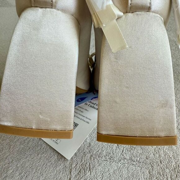 Cider Ballet Satin Bow Mary Jane Heels - Picture 6 of 14